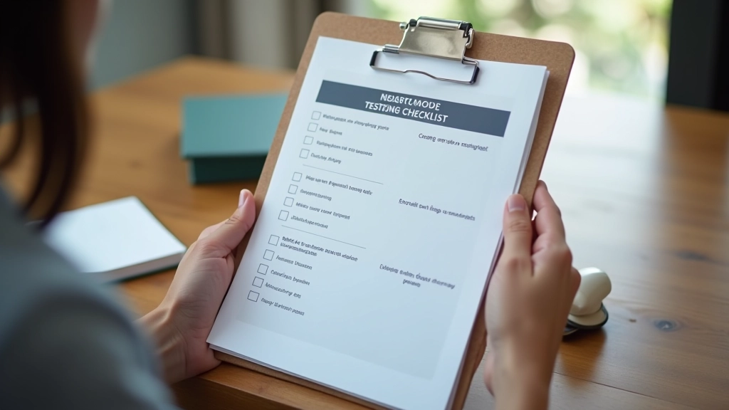 Spreadsheet or device testing matrix showing browser compatibility columns and device rows with checkmarks and results