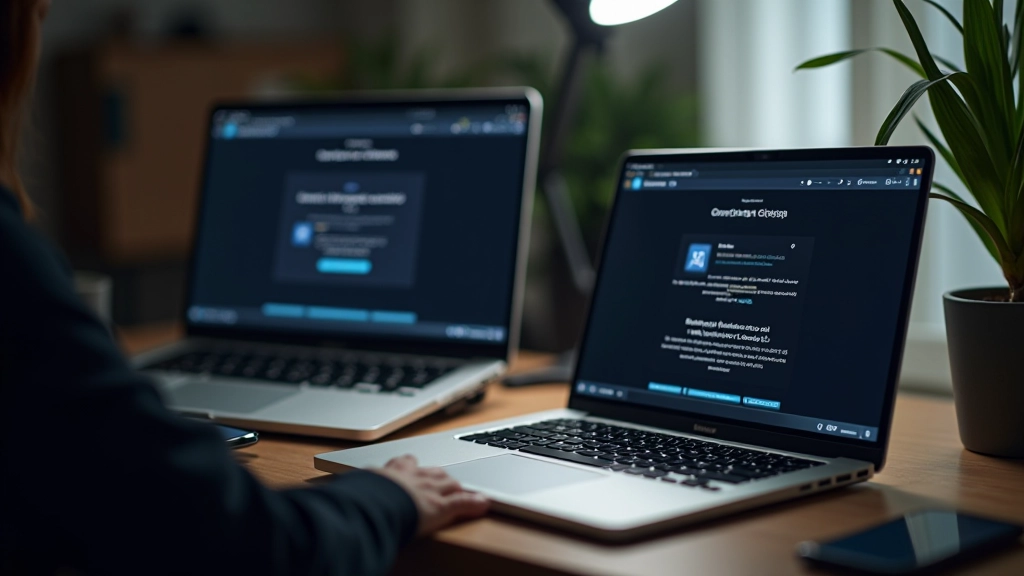 Testing setup with multiple browsers and devices showing consistency checks for dark mode rendering