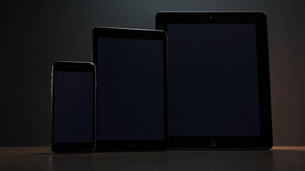 Mobile app interface showing dark mode testing on multiple devices