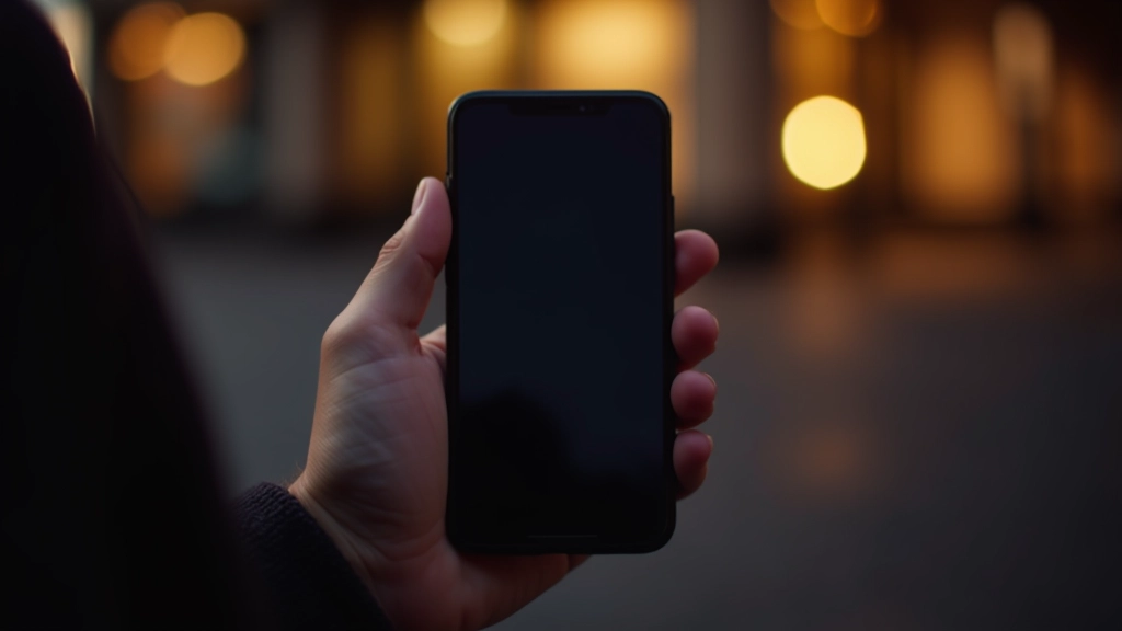 Mobile phone displaying dark mode interface with properly balanced accent colors and typography